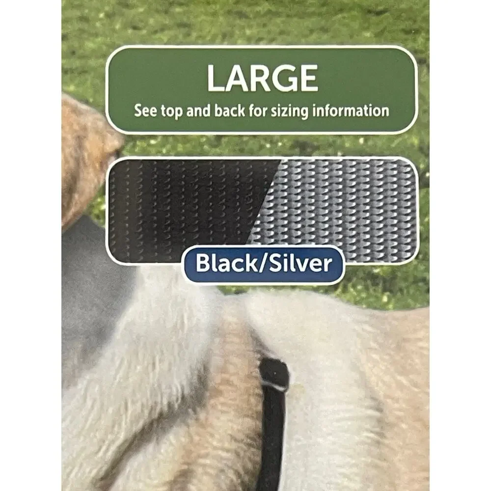 New Pet Safe No-Pull Dog Harness Size Large Black/Silver